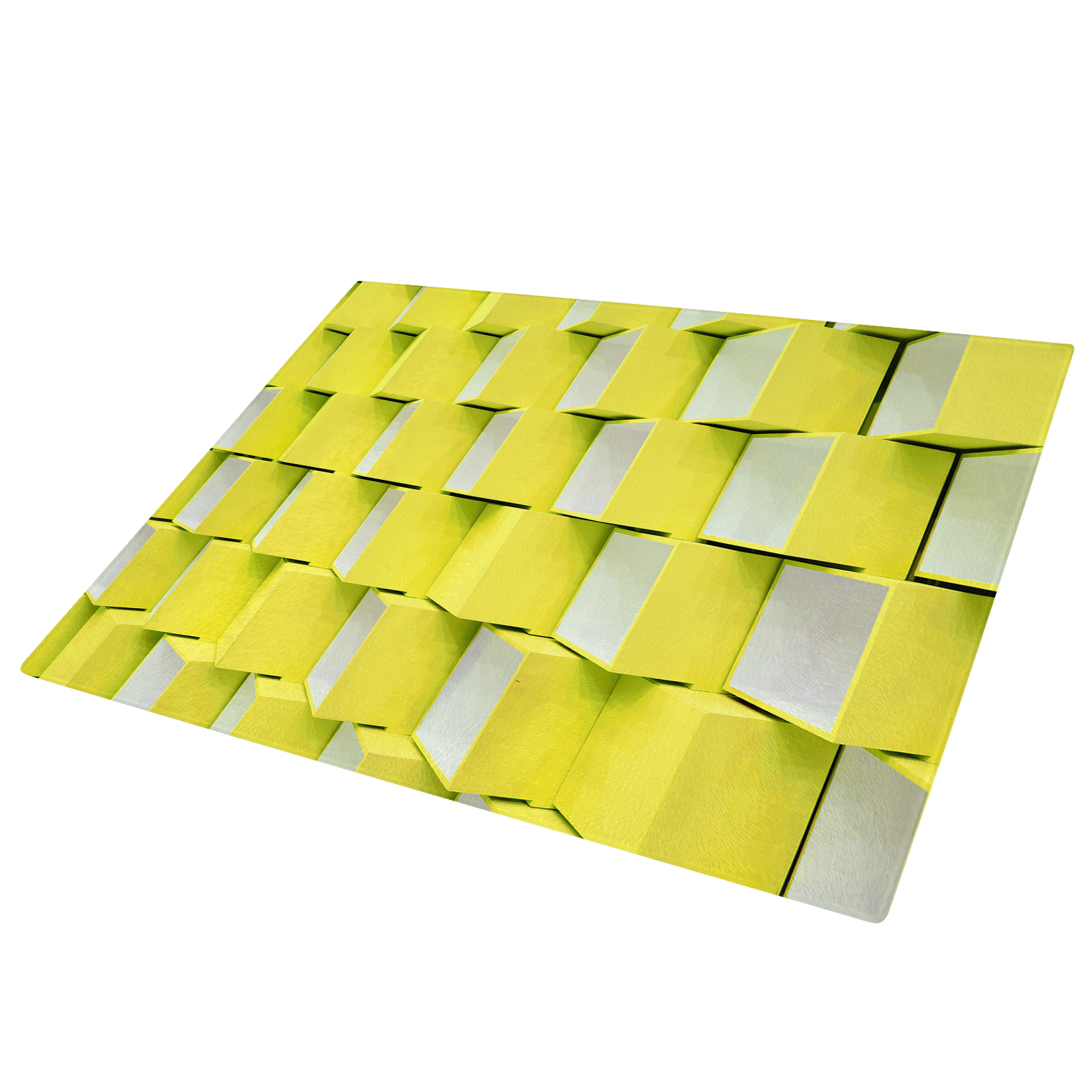 Yellow White Cool Glass Chopping Board Kitchen Worktop Saver 