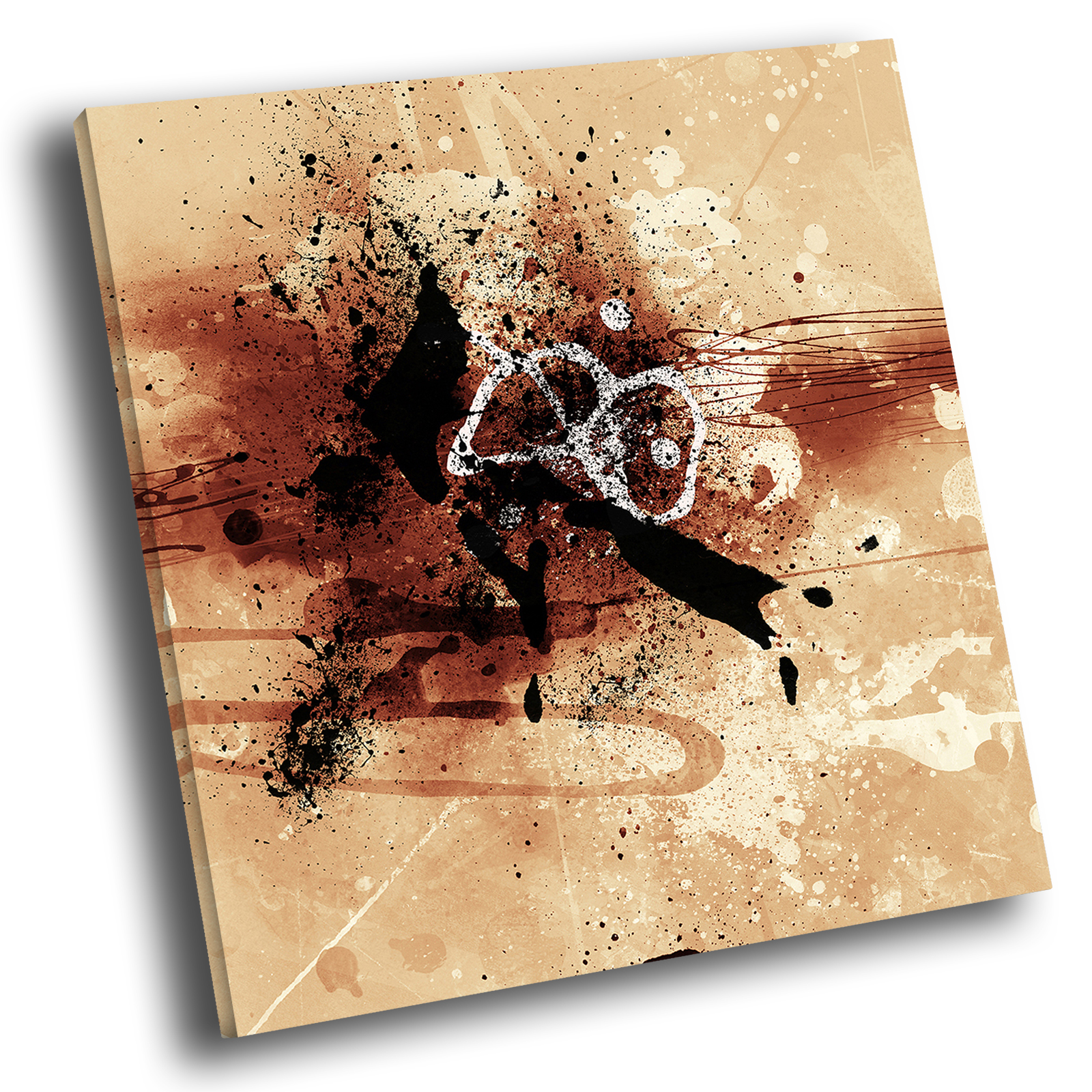AB1211  brown black Modern Retro Abstract Canvas Wall Art Large Picture Prints 